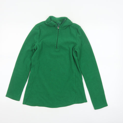 Gap Women’s Green XS Fleece 1/4 Zip High Neck Pullover Sweatshirt