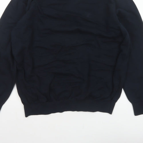 Barbour Men’s Navy Blue XXL Cotton Crew Neck Logo Pullover Jumper