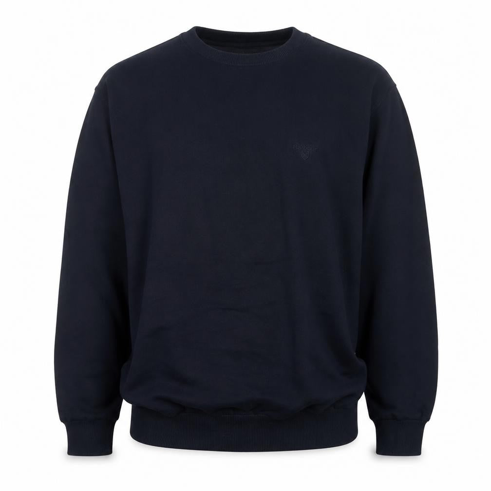 Barbour Men’s Navy Blue XXL Cotton Crew Neck Logo Pullover Jumper