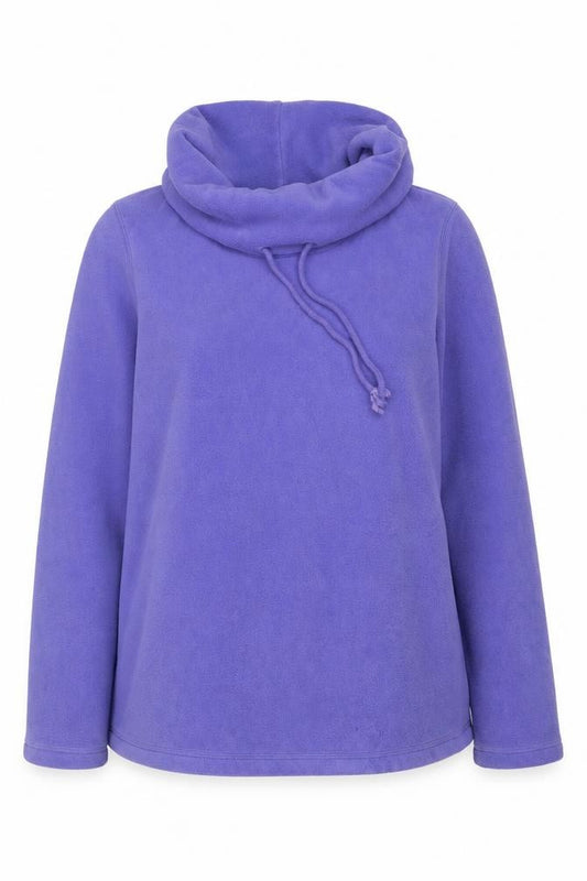 Front view of Lands' End Women Purple Petite UK 16 Fleece Pullover Hoodie
