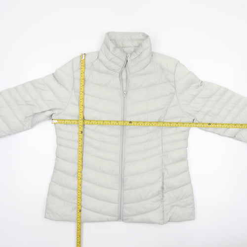 George Women’s Cream UK 16 Quilted Puffer Jacket Full Zip