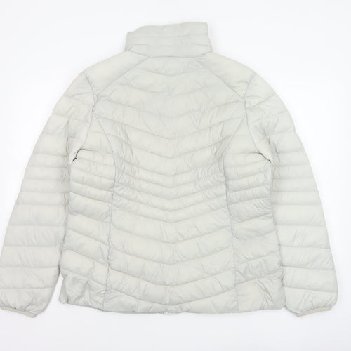 George Women’s Cream UK 16 Quilted Puffer Jacket Full Zip