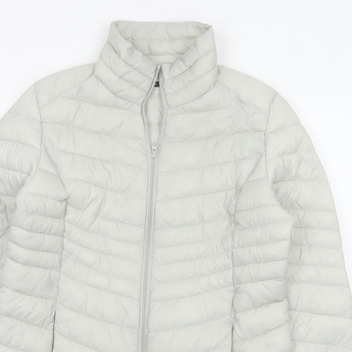 George Women’s Cream UK 16 Quilted Puffer Jacket Full Zip