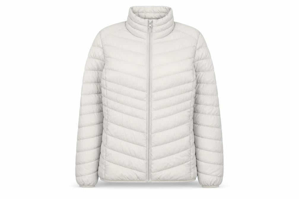 George Women’s Cream UK 16 Quilted Puffer Jacket Full Zip