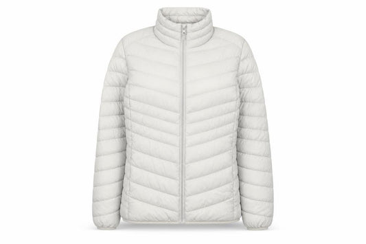 George Women’s Cream UK 16 Quilted Puffer Jacket Full Zip