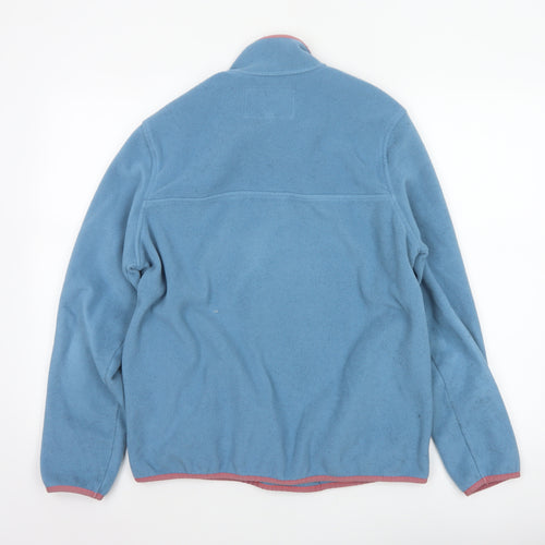 Lands' End Women Blue Pink Fleece Pullover Sweatshirt UK M