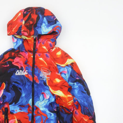 Next Boys Multicoloured 8 Years Ski Jacket Hooded Padded Full Zip