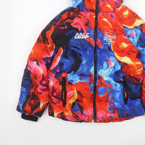 Next Boys Multicoloured 8 Years Ski Jacket Hooded Padded Full Zip