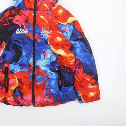 Next Boys Multicoloured 8 Years Ski Jacket Hooded Padded Full Zip