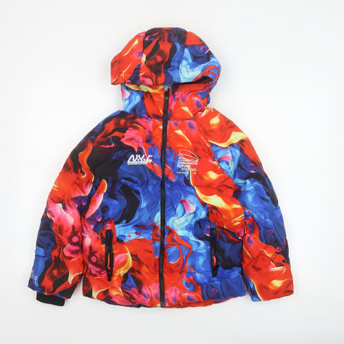 Next Boys Multicoloured 8 Years Ski Jacket Hooded Padded Full Zip