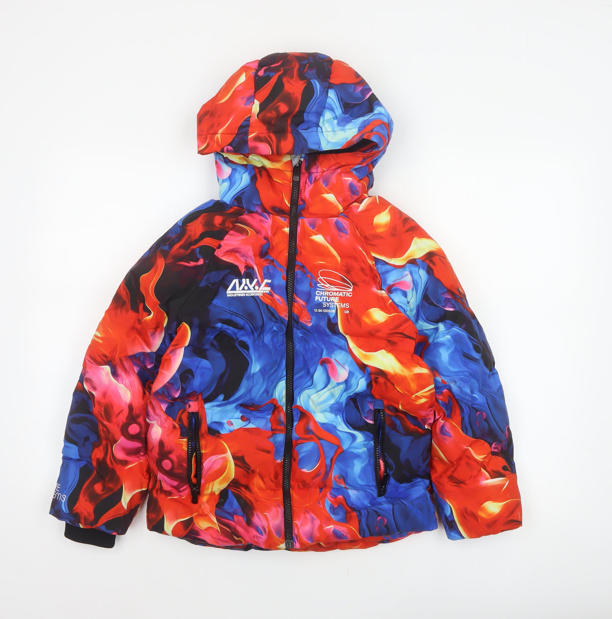 Next Boys Multicoloured 8 Years Ski Jacket Hooded Padded Full Zip