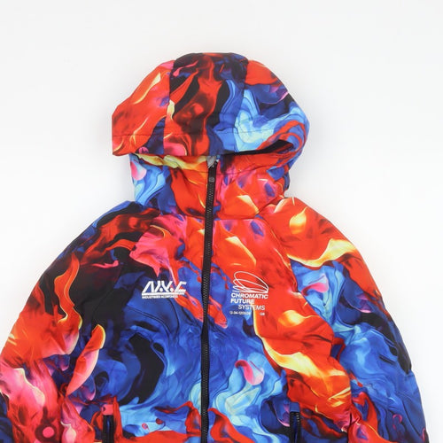 Next Boys Multicoloured 8 Years Ski Jacket Hooded Padded Full Zip