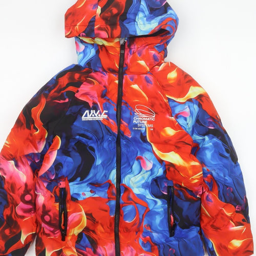 Next Boys Multicoloured 8 Years Ski Jacket Hooded Padded Full Zip