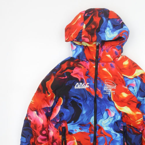 Next Boys Multicoloured 8 Years Ski Jacket Hooded Padded Full Zip
