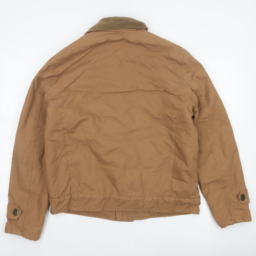 Gap Men’s Brown Size S Cotton Canvas Fleece-Lined Military Jacket