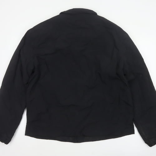 H&M Men's Black L Padded Snap Front Polyamide Jacket
