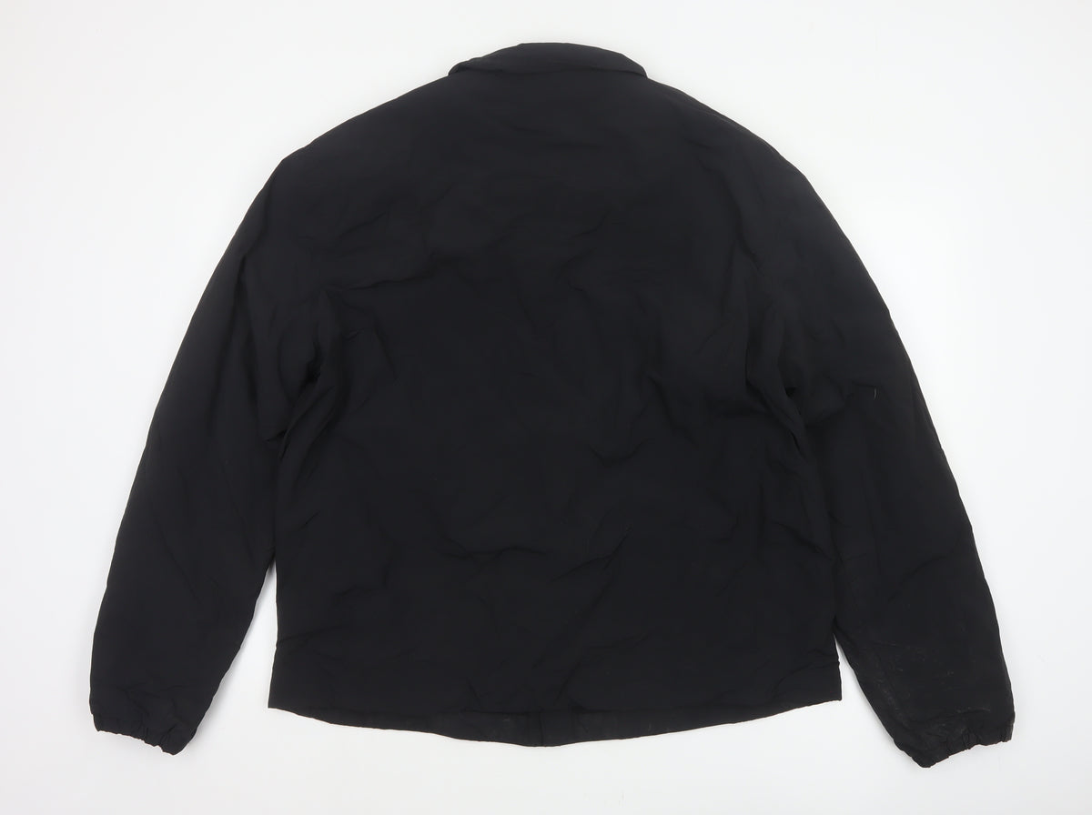 H&M Men's Black L Padded Snap Front Polyamide Jacket