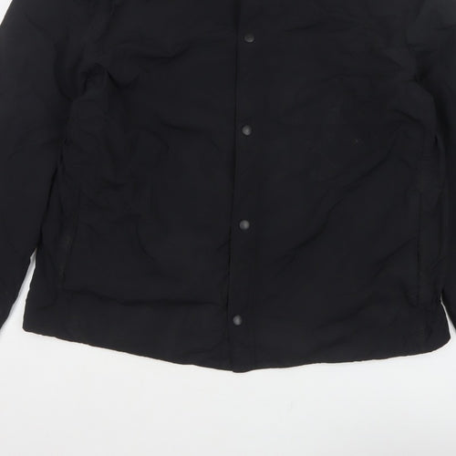 H&M Men's Black L Padded Snap Front Polyamide Jacket