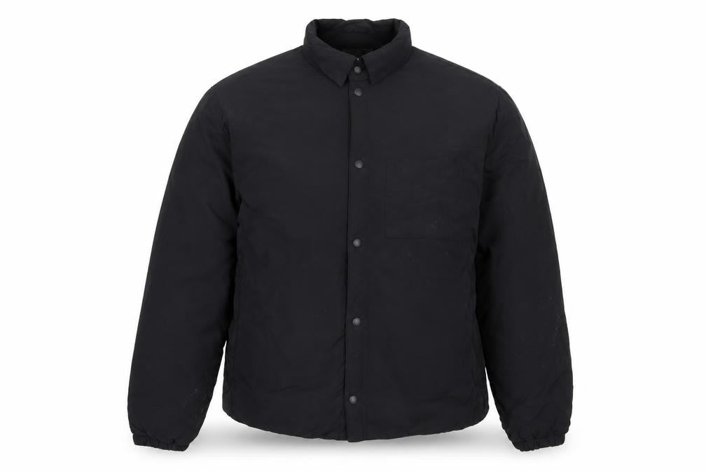 H&M Men's Black L Padded Snap Front Polyamide Jacket