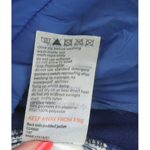 Mountain Warehouse Boys Blue Age 13 Puffer Jacket Quilted Softshell