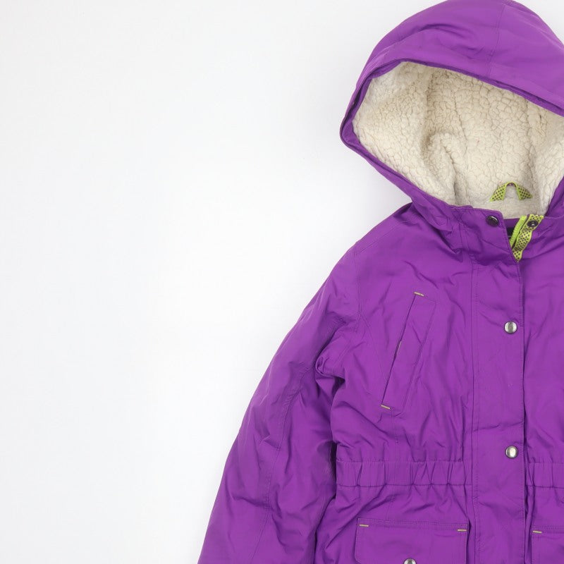 Lands' End Girls Purple 14-15 Years Hooded Down Insulated Parka Coat