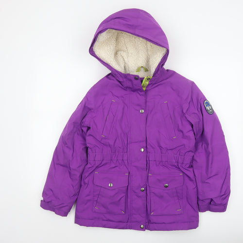 Lands' End Girls Purple 14-15 Years Hooded Down Insulated Parka Coat