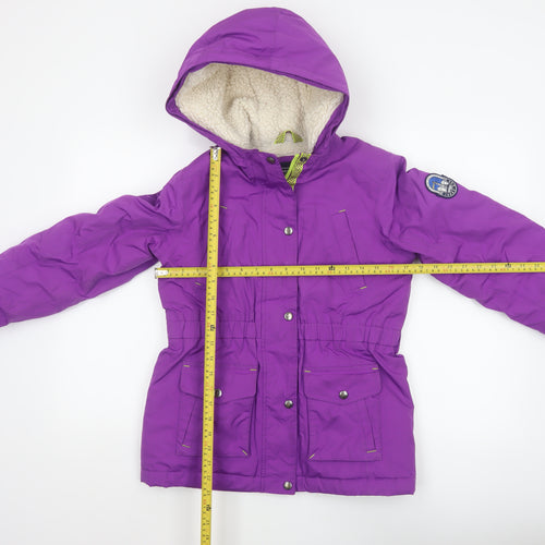 Lands' End Girls Purple 14-15 Years Hooded Down Insulated Parka Coat