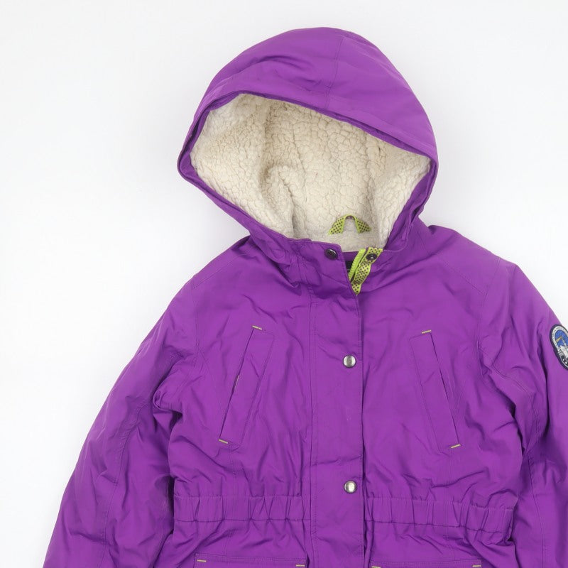 Lands' End Girls Purple 14-15 Years Hooded Down Insulated Parka Coat