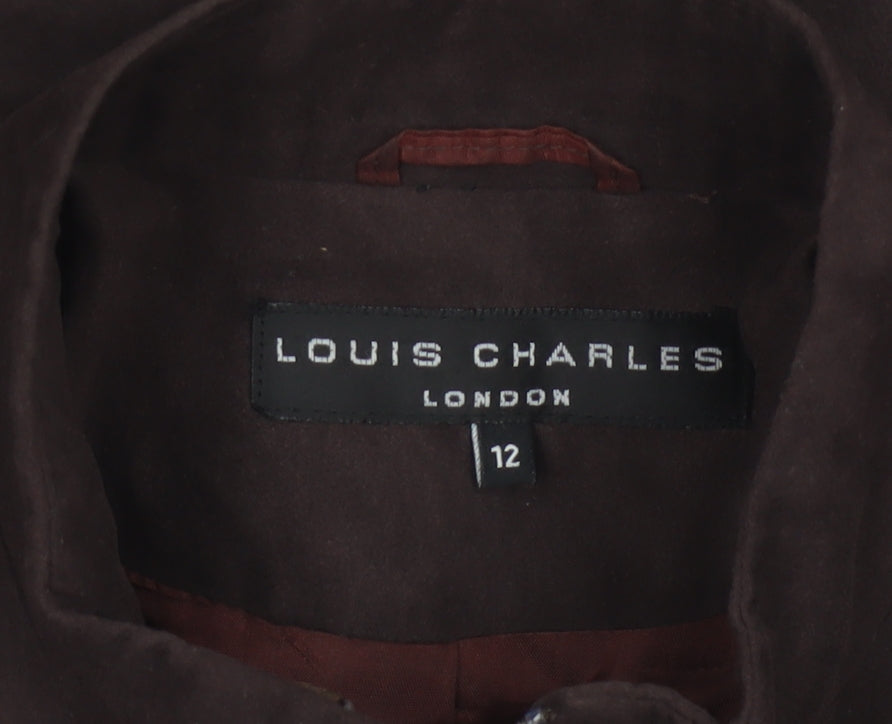 Louis Charles London Women’s Brown Size 12 Collared Lined Jacket