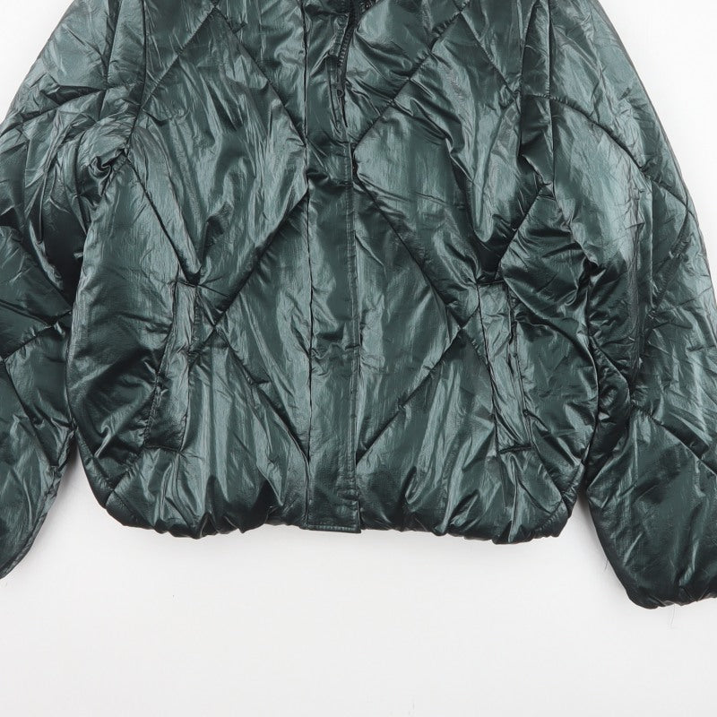 Primark Girls Green 11-12 Years Quilted Puffer Jacket Zip Winter