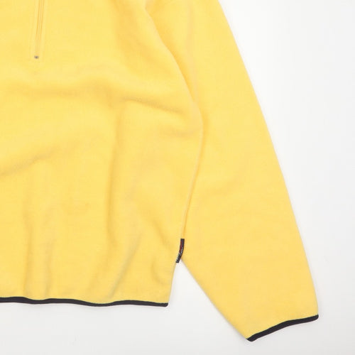Nautica Men’s Yellow XL 1/2 Zip Fleece Pullover Sweatshirt Logo