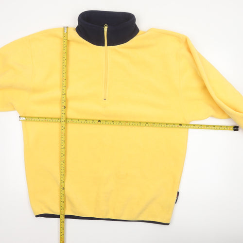 Nautica Men’s Yellow XL 1/2 Zip Fleece Pullover Sweatshirt Logo