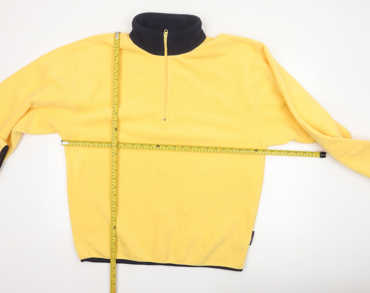Nautica Men’s Yellow XL 1/2 Zip Fleece Pullover Sweatshirt Logo