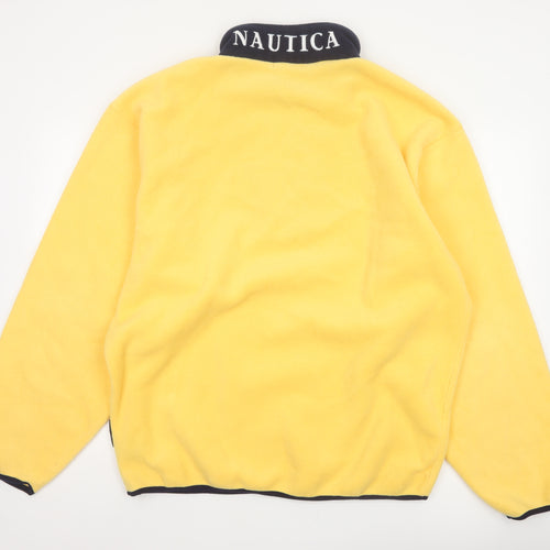 Nautica Men’s Yellow XL 1/2 Zip Fleece Pullover Sweatshirt Logo
