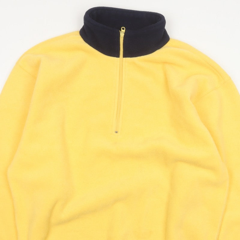 Nautica Men’s Yellow XL 1/2 Zip Fleece Pullover Sweatshirt Logo