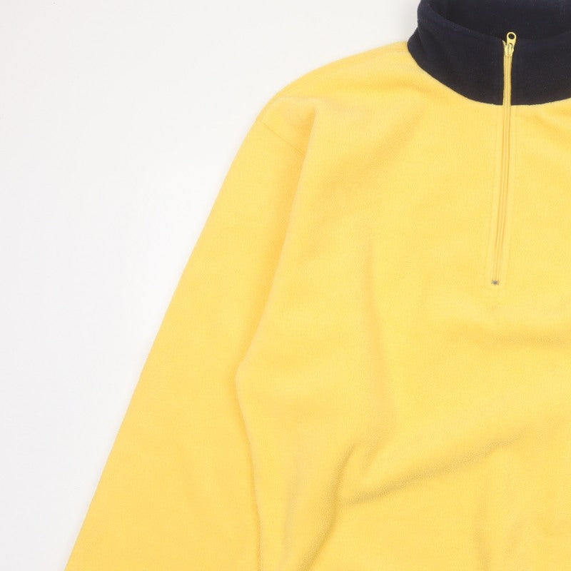 Nautica Men’s Yellow XL 1/2 Zip Fleece Pullover Sweatshirt Logo