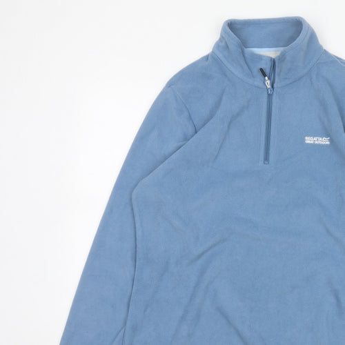 Regatta Women Blue UK 12 1/4 Zip Fleece Pullover Sweatshirt