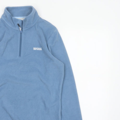 Regatta Women Blue UK 12 1/4 Zip Fleece Pullover Sweatshirt