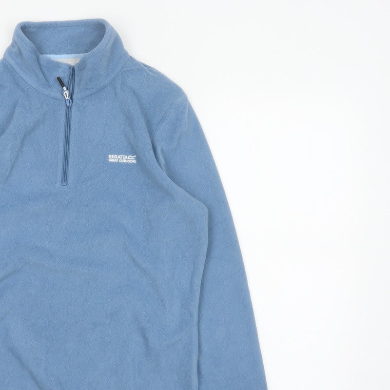 Regatta Women Blue UK 12 1/4 Zip Fleece Pullover Sweatshirt