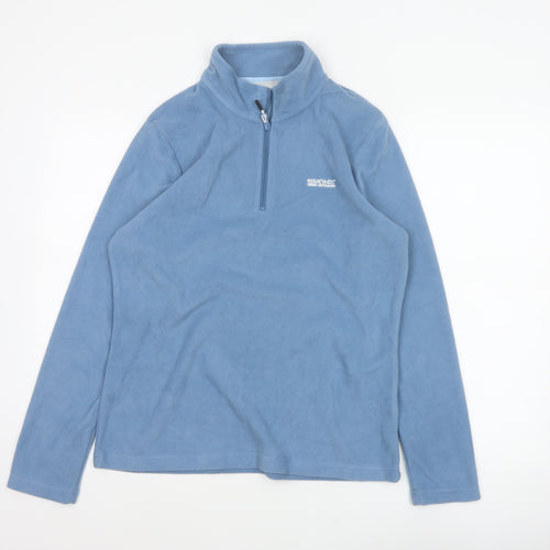 Regatta Women Blue UK 12 1/4 Zip Fleece Pullover Sweatshirt