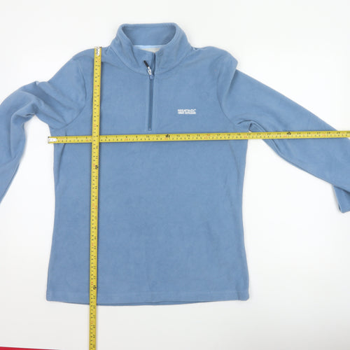Regatta Women Blue UK 12 1/4 Zip Fleece Pullover Sweatshirt