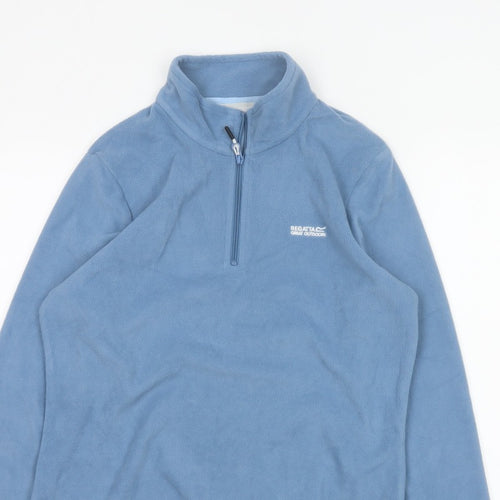 Regatta Women Blue UK 12 1/4 Zip Fleece Pullover Sweatshirt