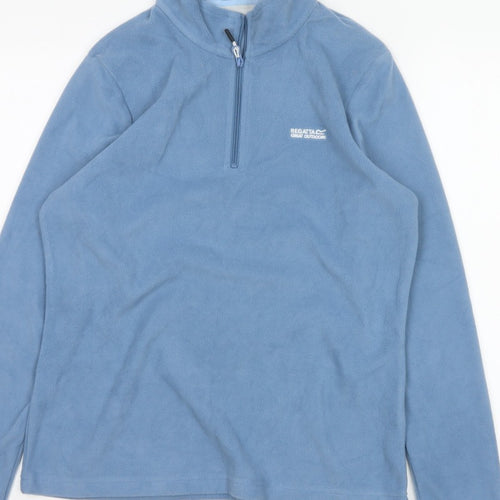 Regatta Women Blue UK 12 1/4 Zip Fleece Pullover Sweatshirt