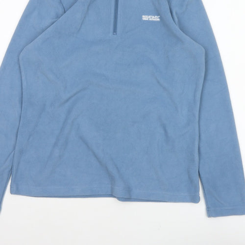 Regatta Women Blue UK 12 1/4 Zip Fleece Pullover Sweatshirt