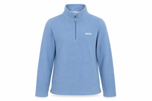 Front view of Regatta Women Blue UK 12 1/4 Zip Fleece Pullover Sweatshirt