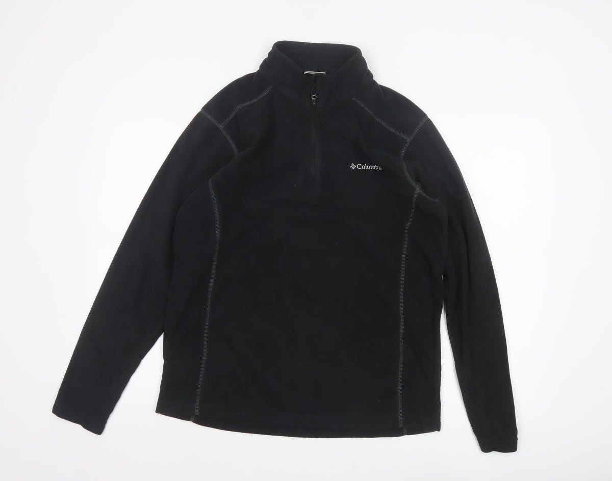 Columbia Men’s Black M 1/4 Zip Fleece Pullover Outdoor Sweatshirt