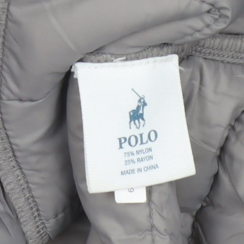 POLO Women’s Grey M Quilted Puffer Jacket Full Zip