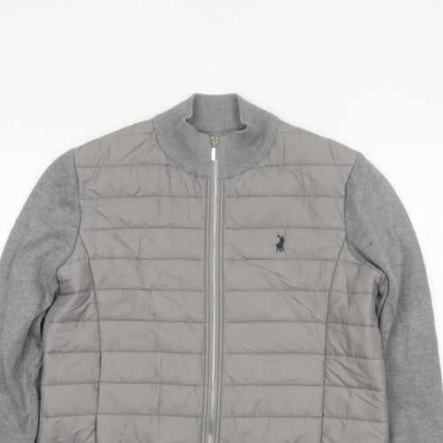 POLO Women’s Grey M Quilted Puffer Jacket Full Zip