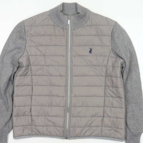 POLO Women’s Grey M Quilted Puffer Jacket Full Zip