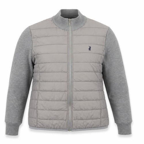 POLO Women’s Grey M Quilted Puffer Jacket Full Zip